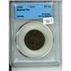 Image 1 : 1858 Canadian 1 Cent, Rotated Die, Rare - EF-40 - CCCS Graded