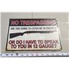 Image 1 : "12 gauge" tin sign - 8"x11"