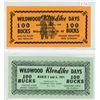 Image 1 : Lot of 2 Wildwood, Alberta Klondike Days 100 Bucks. Includes 1968 & 1971. Uncirculated.