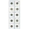 Image 1 : Lot of 10 Canadian Edward VII & George V Silver 10 Cents. Includes 1910, 1913 Small Leaves, 1917, 19