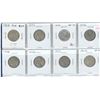 Image 1 : Lot of 8 Canadian George VI Silver 25 Cents. Includes 1938, 1943, 1944, 1946, 1948, 1949, 1951 & 195