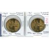 Lot of 2 1965 Saskatchewan Diamond Jubilee Medals. Includes No Tail on Horse and Scarce Tail on Hors