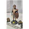 Image 2 : Knight in Armour metal...8in tall and 2 smaller metal cannons