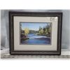 Image 1 : Professionally Framed Print – NORTHERN SYMPHONY by Sharon Larson 11 x 10in.