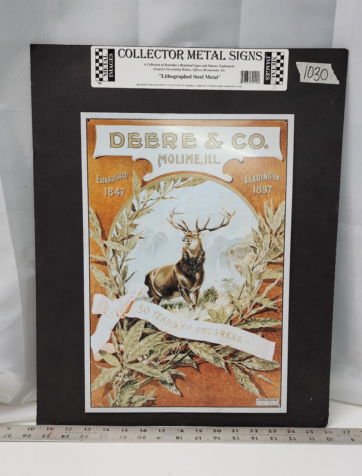 Collecter Signs COLLECTOR METAL SIGNS – JOHN DEERE + Co. 50YEARS ANNIVERSARY ...