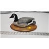 DUCKS UNLIMITED – Canada Goose Sculpture on 11in wood base.  Artist Leroy Royer. Very Nice.