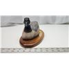 Image 4 : DUCKS UNLIMITED – Canada Goose Sculpture on 11in wood base.  Artist Leroy Royer. Very Nice.