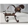 Image 1 : JUNK YARD DOG – Unique, heavy metal, welded yard art dog. 19 in long x 13 in high.