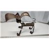 Image 3 : JUNK YARD DOG – Unique, heavy metal, welded yard art dog. 19 in long x 13 in high.