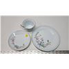 Image 3 : CHINA GARDEN LUNCH SET.  3 piece, Pretty Floral. Never used.
