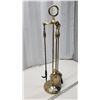 Image 2 : BRASS FIREPLACE TOOL SET – 4 piece.