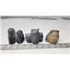 Image 2 : 3 WOLF ORIGINAL OWL FAMILY SCULPTURES.