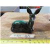 Image 1 : Green glass décor deer doe antique collectible