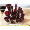 Image 1 : Red glass avon collectible set