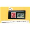 Image 1 : Canada victoria 2 cents mint and newfoundland seal 5 cents