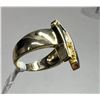 Image 3 : 6. Gem Ring, Lab Created, Claw and Channel Set, Gold Overlay, Size 7