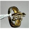 Image 4 : 6. Gem Ring, Lab Created, Claw and Channel Set, Gold Overlay, Size 7