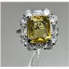 Image 1 : 7. Yellow Sapphire, Lab Created, Claw Set, S925 Overlay, Size 6.5