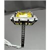Image 2 : 7. Yellow Sapphire, Lab Created, Claw Set, S925 Overlay, Size 6.5