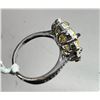 Image 4 : 7. Yellow Sapphire, Lab Created, Claw Set, S925 Overlay, Size 6.5