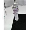 Image 7 : 18. Large Natural Amethyst pendant necklace + bracelet
