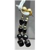 Image 4 : 39. Black Large Hematite Stone Pendant + Earrings