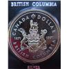 1971 British Columbia Specimen Silver Dollar. Beautifully Toned. Housed in its original black clamsh