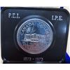 1973 PEI Centennial Nickel Dollar. Specimen. Bright White. Housed in its original blue clamshell cas