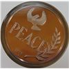 Image 2 : Christmas Card with large Bronze Medal Peace. Minted by the Franklin Mint. Proof.