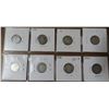 Image 2 : Lot of 8 Canadian George V Silver 10 Cents. Includes 1913 Small Leaves, 1919, 1920, 1928, 1929, 1930