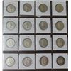 Image 2 : Complete set of 16 Canadian Elizabeth Silver 50 Cents. Includes 1953 NSF Small Date, 1953 SF Large D