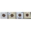 Image 1 : Lot of 4 Canadian Clipped Planchet Small Cents. Includes 1962, 1963, 1965 & 1967. Coins grade up to 