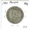 Image 2 : 1911 Canadian silver 50 cent coin (1.)