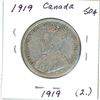 Image 2 : 1919 Canadian silver 50 cent coin (2.)