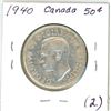 Image 2 : 1940 Canadian silver 50 cent coin (2.)