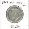 Image 2 : 1945 Canadian silver 50 cent coin - Near Date ptd 5