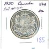 Image 1 : 1950 Full Design, Canadian silver 50 cent coin
