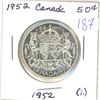 Image 1 : 1952 Canadian silver 50 cent coin (1.)
