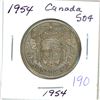 Image 1 : 1954 Canadian silver 50 cent coin