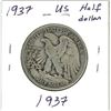 Image 2 : 1937 USA silver half dollar coin