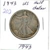 Image 1 : 1943 USA silver half dollar coin