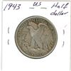 Image 2 : 1943 USA silver half dollar coin