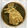 Image 1 : Masterpieces of Rubens Medal: 24k gold plated, sterling silver "Portrait of Isabella Helena Rubens"
