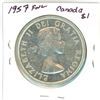 Image 2 : 1957 Canadian "FWL" silver dollar