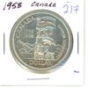 Image 1 : 1958 Canadian "British Colombia" silver dollar