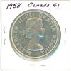 Image 2 : 1958 Canadian "British Colombia" silver dollar