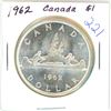 Image 1 : 1962 Canadian silver dollar