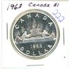 Image 1 : 1963 Canadian silver dollar