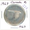 Image 1 : 1967 Canadian Centennial silver dollar
