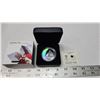 Image 1 : 2007 Canadian sterling silver holographic, 25 dollar coin - Vancouver Olympic, curling coin - in cas